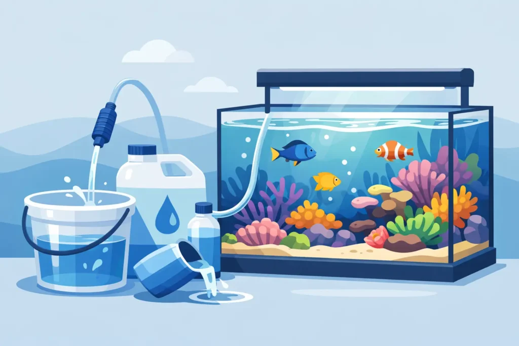 Wie oft ist Wasserwechsel im Riffaquarium nötig?