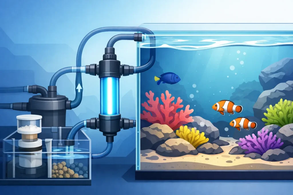 UV-Klärer im Meerwasser richtig anschließen
